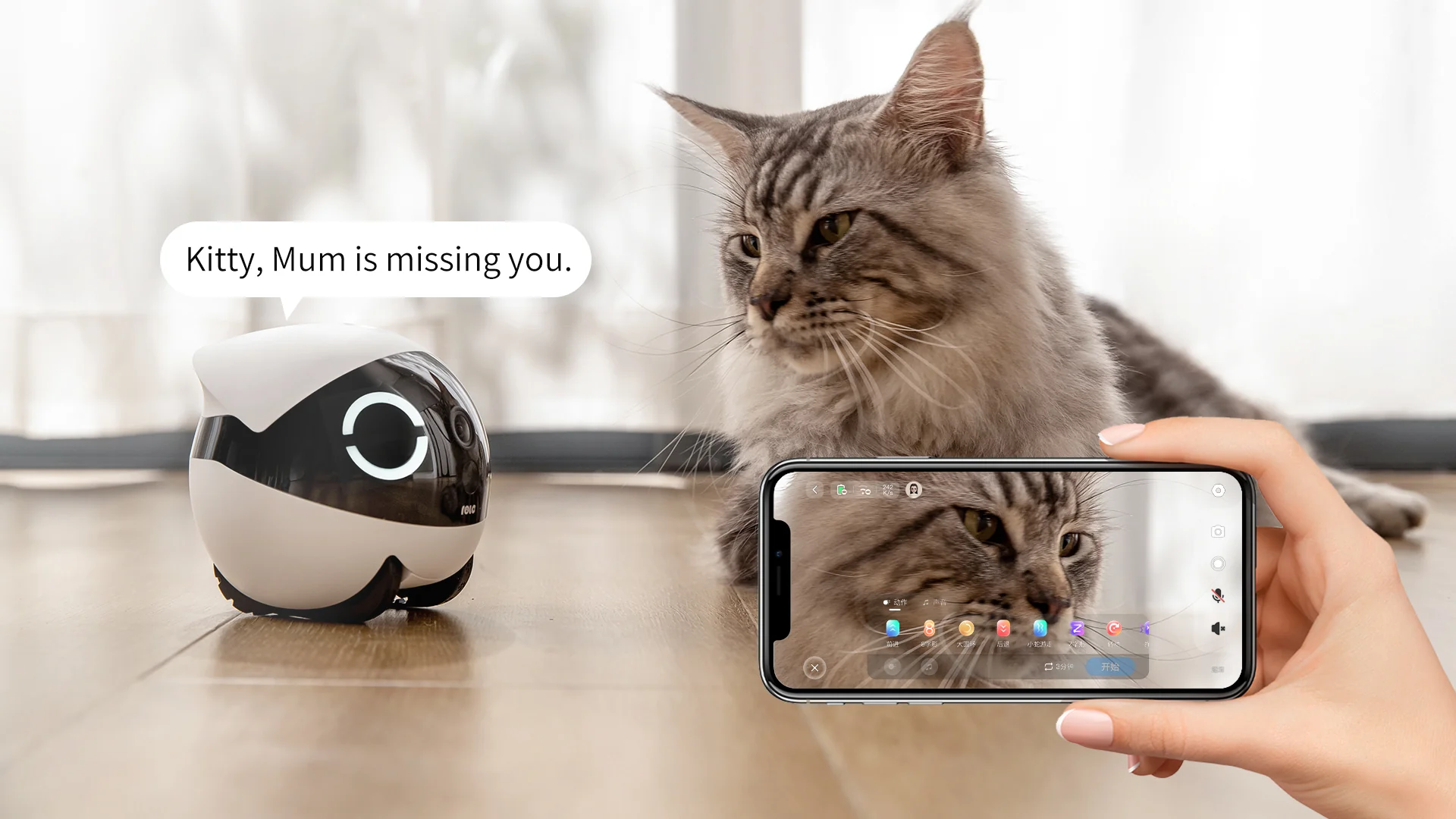 Enabot ROLA Mini Movable Pet Camera with Two-way audio